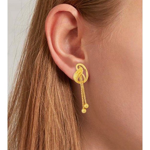 Alluring Golden Chain Drop Earring