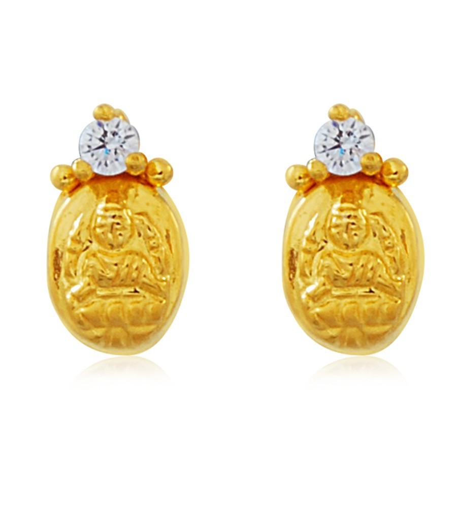 Goddess Sri Gajalakshmi Kids Gold Stud Jewelry Online Shopping Gold