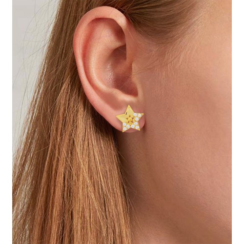 Glorious Star Gold Stud  Jewelry Online Shopping  Gold Studs  Earrings