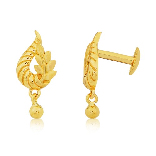 Gold Peacock Earring