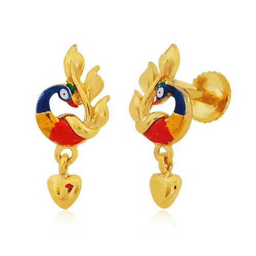 Pear Gold Drop Earrings