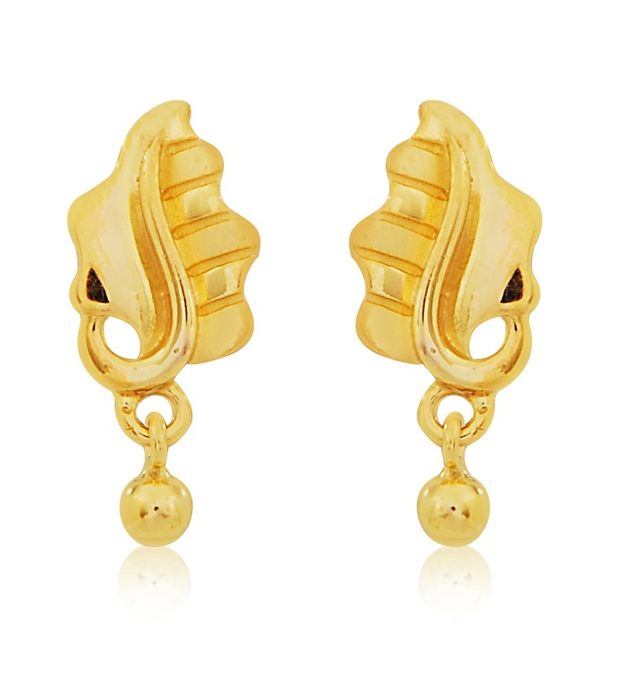 Mystic Leaflet Gold Drop Earrings Jewelry Online Shopping Gold