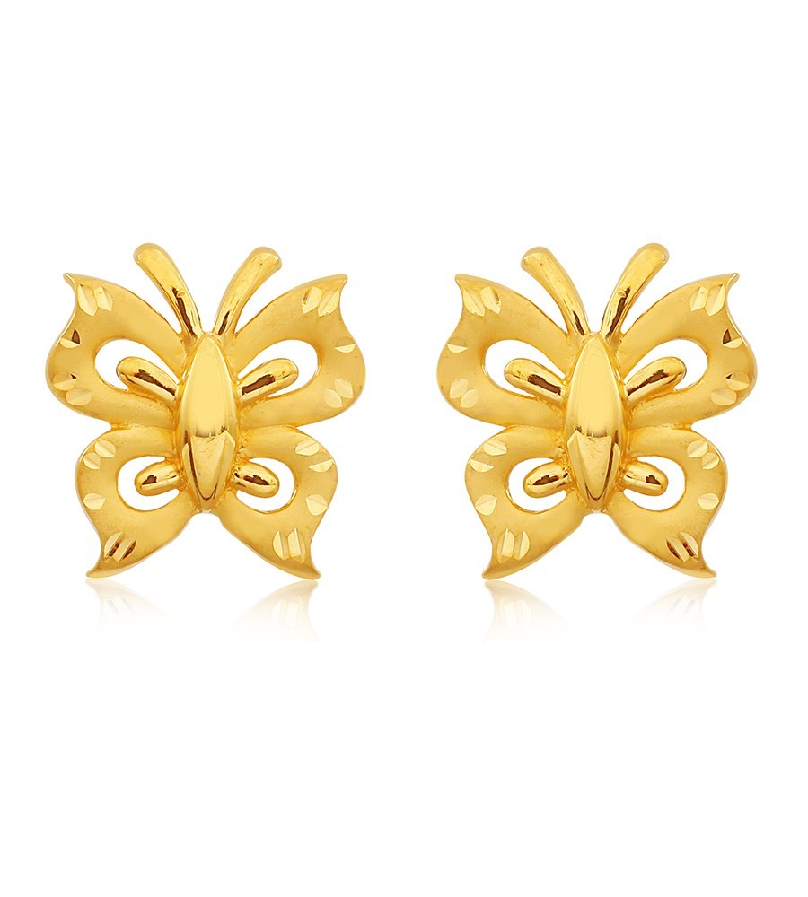 Beguiling Butterfly Gold Stud| Jewelry Online Shopping | Gold Studs ...
