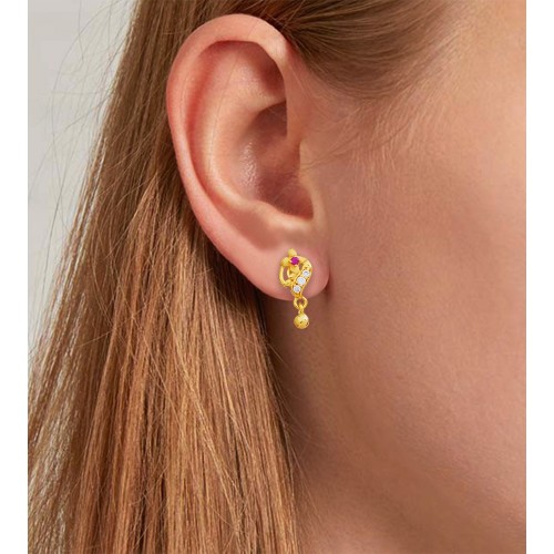Gold Drop Earrings Gold Dangle Earrings Chandelier Earrings 22K Gold  In  Gold earrings designs Gold jewellery design necklaces Bridal gold  jewellery designs