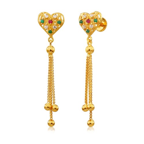 Flipkartcom  Buy TLGS Gold Plated Artificial Tops with Ear Chain Light  Weight Design Alloy Ear Thread Online at Best Prices in India